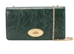 Bayswater Clutch On Chain, Leather, Green, MIC, DB, 3*
